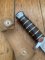 Solingen Germany EUROCUT Original 5 1/4" Blade Original Buffalo Skinner with Stacked Wood Handle & Leather Sheath