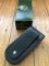 Puma Knife Sheath: 1980'S Medium Vertical Black Leather Knife Pouch in Original Green Box