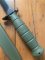 GLOCK Original Austrian Made MILITARY GREEN Saw Back Field Knife with Polymer Scabbard
