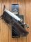 Puma Knife: Puma Lightly Used 1990 Bowie Handmade Knife with Stag Antler Handle & Original Puma Sheath