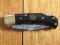 Croco Knife: 3002 Damascus bladed Folding lock Knife with Buffalo Horn handle