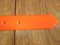 SOS Blaze Orange Dog Collar 2.5cm Wide 65cm with Silver Buckle