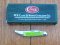 Case USA Knife: Small Model 99107X Case 1st Run Keylime Tiny Toothpick Pocket Knife