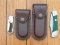 Puma Knife Sheath: Brown Large Vertical Leather Knife Pouch