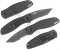 Kershaw Knife: Kershaw Blur Black Tiger Stripe Tanto Part-Serrated Folder