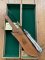 Puma Knife: Puma Pre-64 Rare White Hunter with Stag in Original Sheath & Wooden Box