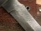 Damascus Knife: Damascus "White Hunter" Knife with Sambar Deer Antler Handle Mid Brown Sheath No2