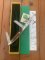Puma Knife: Puma Mint Rare 1992 'STOCK' 3 blade Knife with Stag Antler Handle and Box #48292