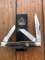 Puma Knife: Puma rare vintage 1985  'STOCK' 3 blade Fold back Knife with Stag Antler Handle