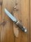 Puma Knife: Puma Circa 1980's Original Model 17 Medium Scout/Hunter Knife with Sambar Handle and Original Sheath