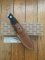 LionSTEEL Italy. Model B41-2 GBK Black G10 Handle with Leather Sheath
