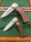 Puma Set of 2 - 1987-90 4 Star Rosewood Folding Knife Set in Puma Display Box