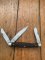 Puma Knife: Puma rare vintage 1974 'STOCK' 3 blade Fold back Knife with Dark Brown Jigged Bone Handle