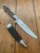 1970's Hubertus Solingen Jagdnicker Knife with Deer Antler Handle & Sheath