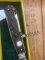 Puma Knife: Puma 1990 Waidmesser GameKeeper Knife with Stag Handle & Green & Yellow Box #24091