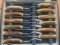 ASHBERRY Sheffield England 1930's-50's 12 Piece Stag Handled Knife & Fork Set.