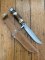 Solingen Germany EUROCUT Original 5" Blade Bowie Knife with Deer Antler Handle & Leather Sheath