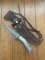 Ken Richardson Custom Handmade 6" Fillet Blade Hunting Knife with Deer Antler Handle & Custom Sheath
