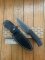 LionSTEEL Italy. Model T5 MI Canvas Micarta Handle Black Blade with Leather Sheath