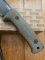 LionSTEEL Italy. Model T5B CVG Green Canvas Micarta Handle with Leather Sheath