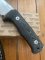 LionSTEEL Italy. Model T5 MI Canvas Micarta Handle Satin Blade with Leather Sheath