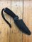 Kizlyar Knife: Kizlyar PIRANHA Hunting Knife with Black Leather Sheath