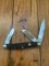 Puma Knife: Puma rare vintage PUMASTER 1972 'STOCK' 3 blade Fold back Knife with Dark Brown Jigged Bone Handle #41272