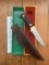 Puma Knife: Puma Original 1985 4 Star Fixed Blade Knife with Black Micarta Handle in Dark Brown Puma Sheath & Box