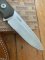 LionSTEEL Italy. Model B41-2 CVG Green Canvas Micarta Handle with Leather Sheath