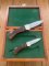 Puma Set of 2 - 1987-90 4 Star Rosewood Folding Knife Set in Puma Display Box