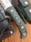 Cudeman Model 148-VC Fixed Blade Cudeman 148VC Bushcraft Knife Green Micarta With Leather Sheath