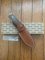 LionSTEEL Italy. Model M5 CVG-2 Green Canvas Micarta Handle with Leather Sheath