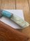 Damascus Turquoise and Pearl Corelon Hunting Knife with Sheath