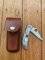 Spyderco SEKI Japan 1990's G-2 WORKER Straight Blade Lock Back Folding Knife with Pouch