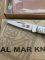 Al Mar Japan E1001P Osprey White Pearl Engraved Pocket Knife in original Pouch and Box