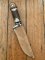 Solingen Germany EUROCUT Original 5 1/4" Blade Original Buffalo Skinner with Deer Antler Handle Knife with Leather Sheath