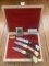 Puma Set of 2 - 1987-90 4 Star Rosewood Folding Knife Set in Puma Display Box