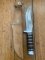 Solingen Germany EUROCUT Original 5 1/4" Blade Original Buffalo Skinner with Stacked Wood Handle & Leather Sheath