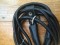 Dog Lead: Black Leather Slip Lead with Stay 153cm