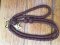 Lanyard: Light Brown Leather Braided Rounded Single Whistle Lanyard