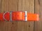 SOS Blaze Orange Dog Collar 2.0cm Wide 55cm Long with Silver Buckle