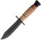 Ontario 2021 Model Pilots Survival Knife Straight Edge Knife with Leather Handle and Leather Sheath