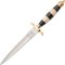 COMMANDO BLADED KNIFE WITH STEEL BLADE AND BUFFALO HORN & CAMEL BONE HANDLE