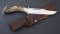Silver Stag Crown Series Deep Valley Knife with Stag Antler Handle