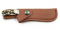 Puma Knife: Puma Mini White Hunter with Stag Handle and Leather Sheath