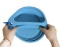 Collapsible Food Grade Silicone Compact Dog Food Bowl or Water Bowl in Blue