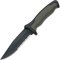 Buck Knife: Buck Short Tactical Nighthawk part serrated with Black/Green Handle