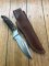 Puma Knife: Puma Hunters Companion with Stag Handle leather sheath Circa 2002-03