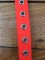 SOS Blaze Orange Dog Padded Collar 2.0cm Wide 55cm Long with Silver Buckle