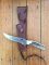 Puma Knife: Puma Skinner II Laser Cut with Stag Handle and Tan leather sheath